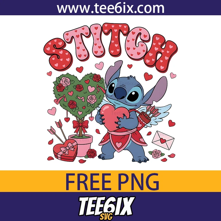 <p>  Meet the adorable Stitch holding a heart—perfect for Valentine vibes!  </p>