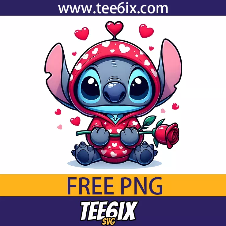 <p>  Meet the adorable Stitch in a cozy red hoodie!  </p>