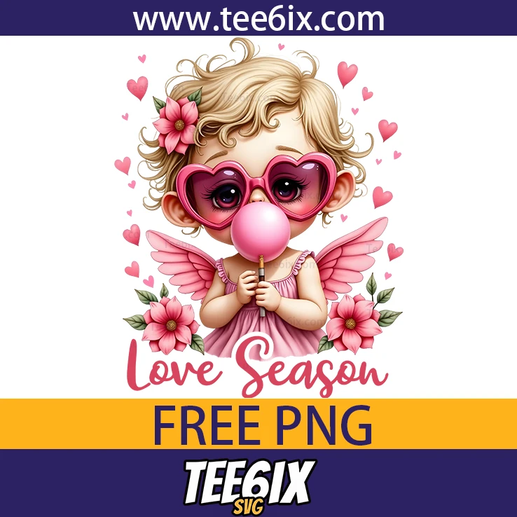 <p> ✨ Meet the cute Cherub with heart‑shaped sunglasses and a pink bubble!  </p>