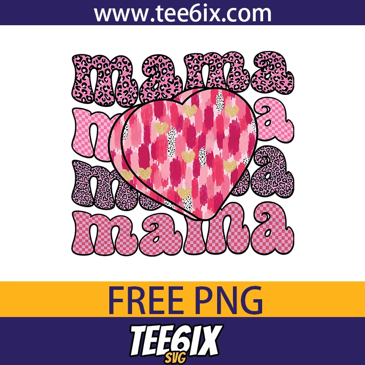 <p>  Cute Pink “Mama” Heart Design – Perfect for Your Creative Projects!</p>