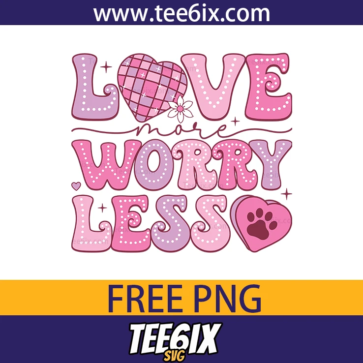 <p> ✨ Fall in love with our cute “Love more worry less” design!  </p>