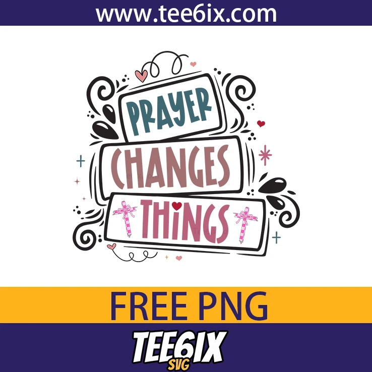 <p>✨  Bring inspiration to life with our hand‑drawn “Prayer changes things” design!  </p>