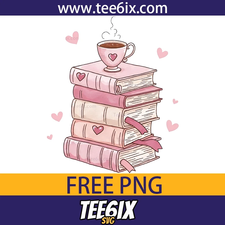 <p> ✨ Meet the adorable Book lover illustration – a cute stack of pink books and coffee!</p>