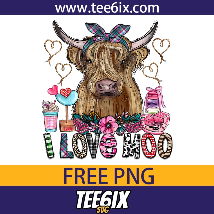 -I love moo Png Free PNG