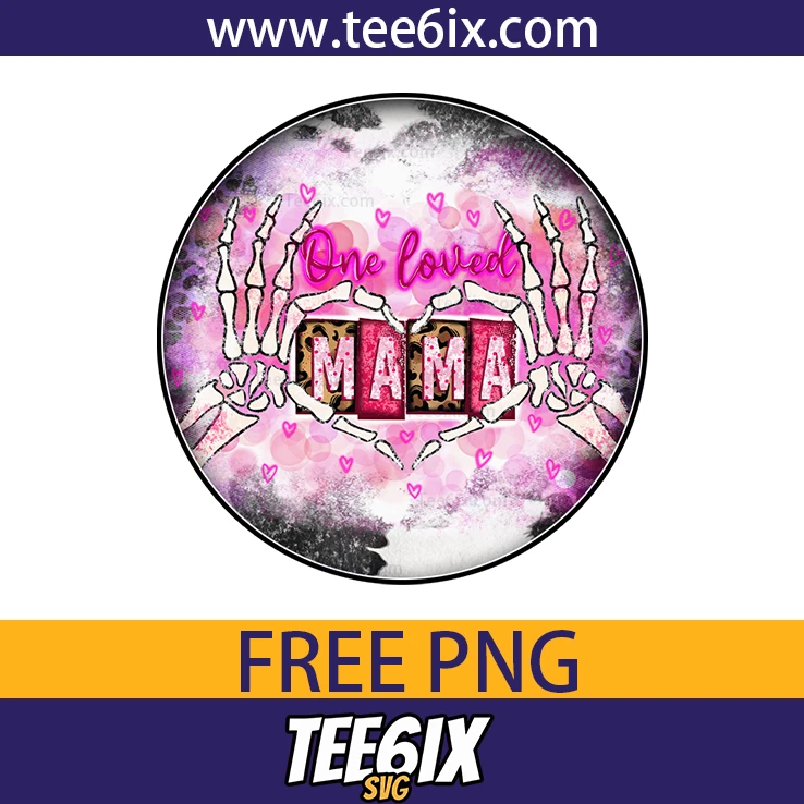 Skeleton hands holding 'mama'