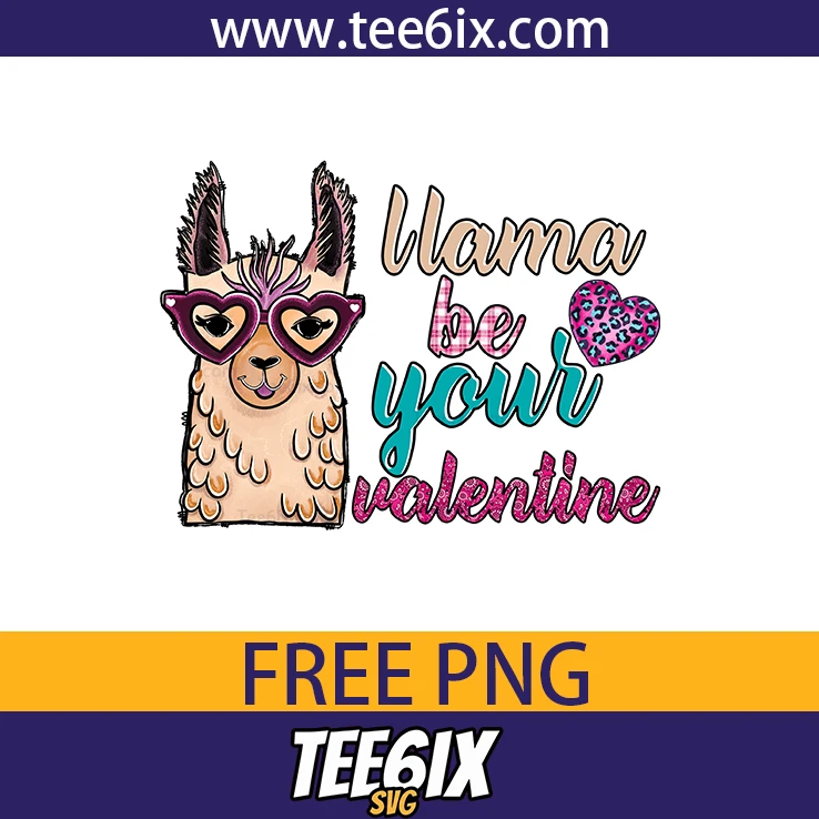 -Llama be your valentine Png Free PNG