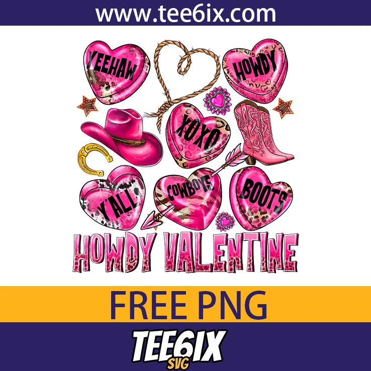 -Yeehaw howdy xoxo y'all cowboys boots howdy valentine Png Free PNG