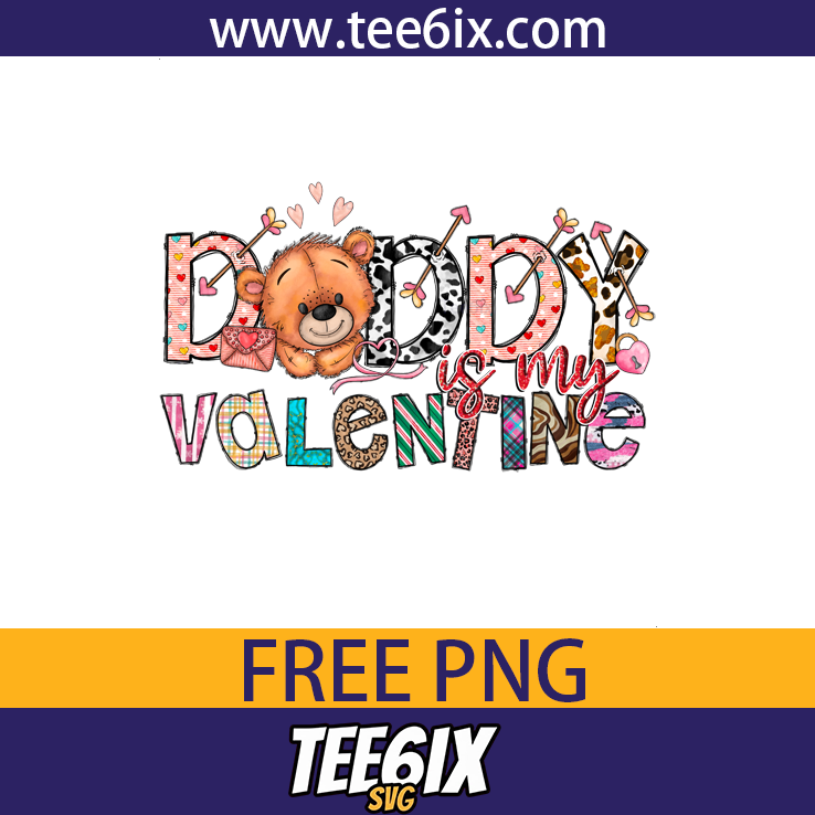 Daddy is my valentine Png