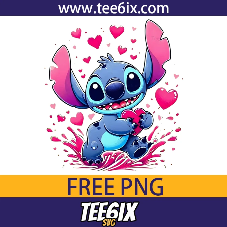<p> ✨ Meet the adorable Stitch holding a heart – your new cute design!</p>