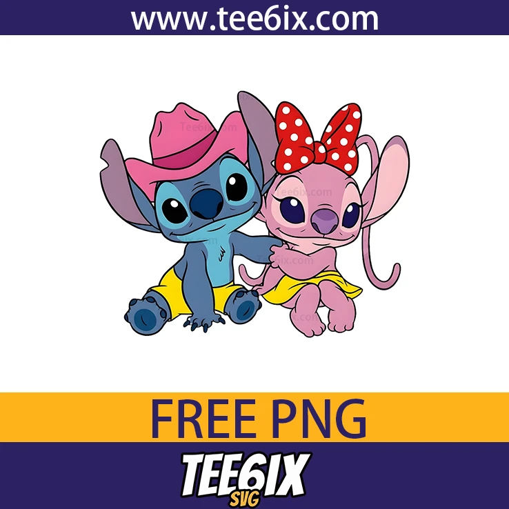 <p> ✨ Meet the adorable duo: Stitch and angel – a cute cartoon pair ready to brighten your creations!</p>