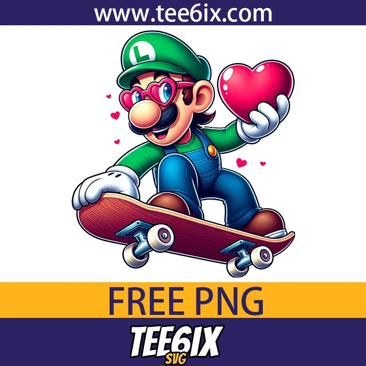 <p>  Meet the adorable Luigi on a skateboard