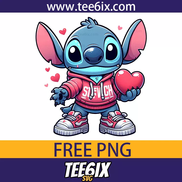 <p>  Meet the adorable Stitch in a cozy hoodie – your new cute design favorite!  </p>