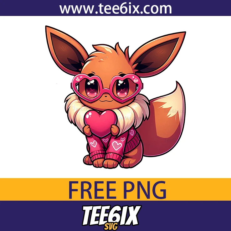 <p>  Meet the adorable Eevee in pink glasses!  </p>