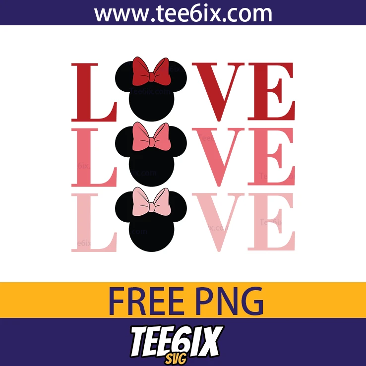 <p>  Cute Minnie Mouse Love Design – Perfect for Your Creative Projects!  </p>