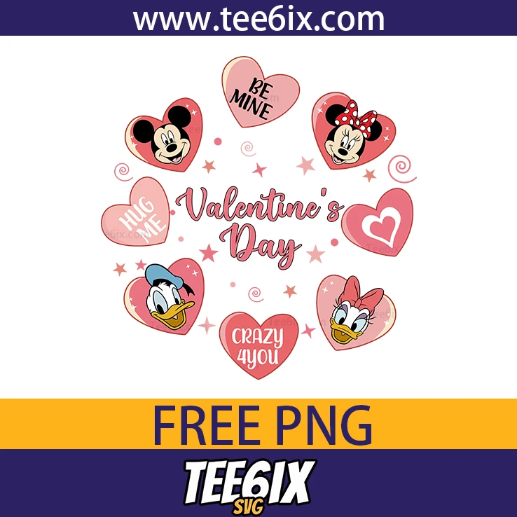 <p> ✨ Meet the adorable Disney characters Valentine's design – perfect for spreading love!</p>