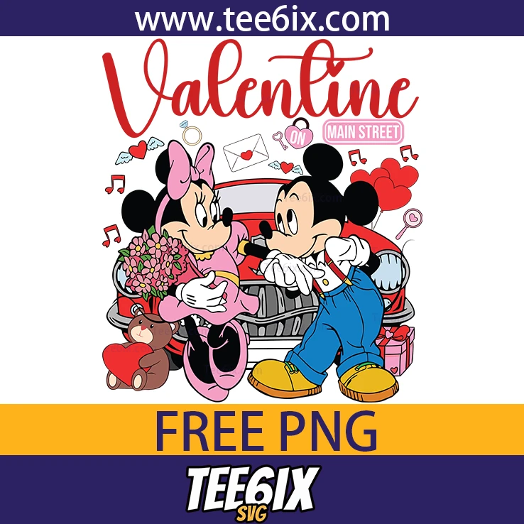 <p>  Meet the adorable duo Mickey and Minnie Mouse in a Valentine’s street scene!  </p>