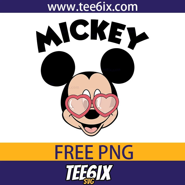 <p>  Meet the adorable Mickey Mouse with heart‑shaped sunglasses!  </p>