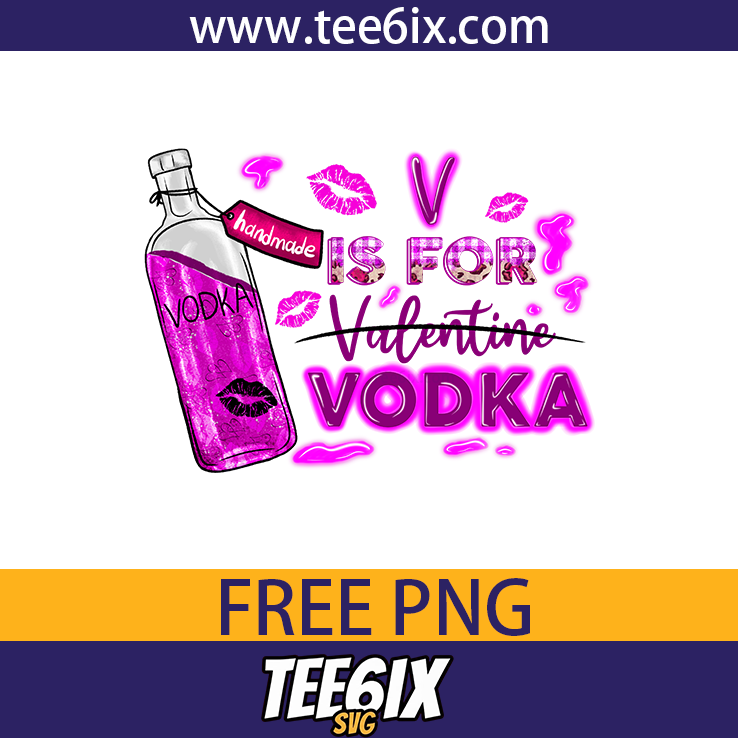 , V is for valentine vodka Png Free PNG