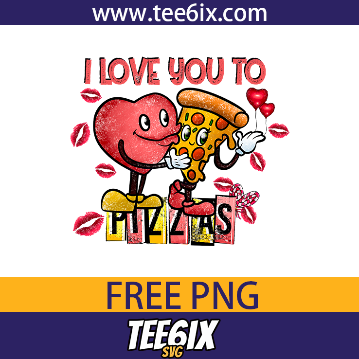 Heart character with pizza