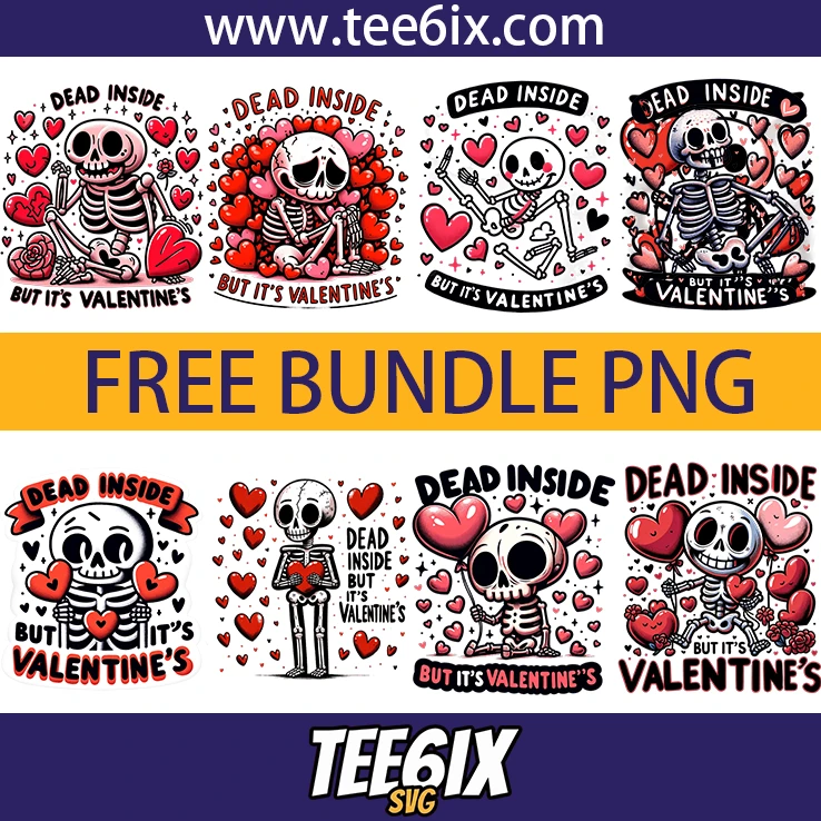 <p> ✨ Dive into the spooky love with our Dead Inside But It’s Valentine’s PNG bundle!  ❤️</p>